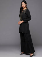 Ahalyaa Women's Traditional wear Kurta Set - Black | Grocsy
