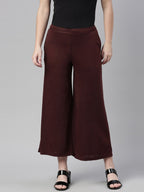 Souchii Brown Knitted Ethnic Palazzos | Grocsy