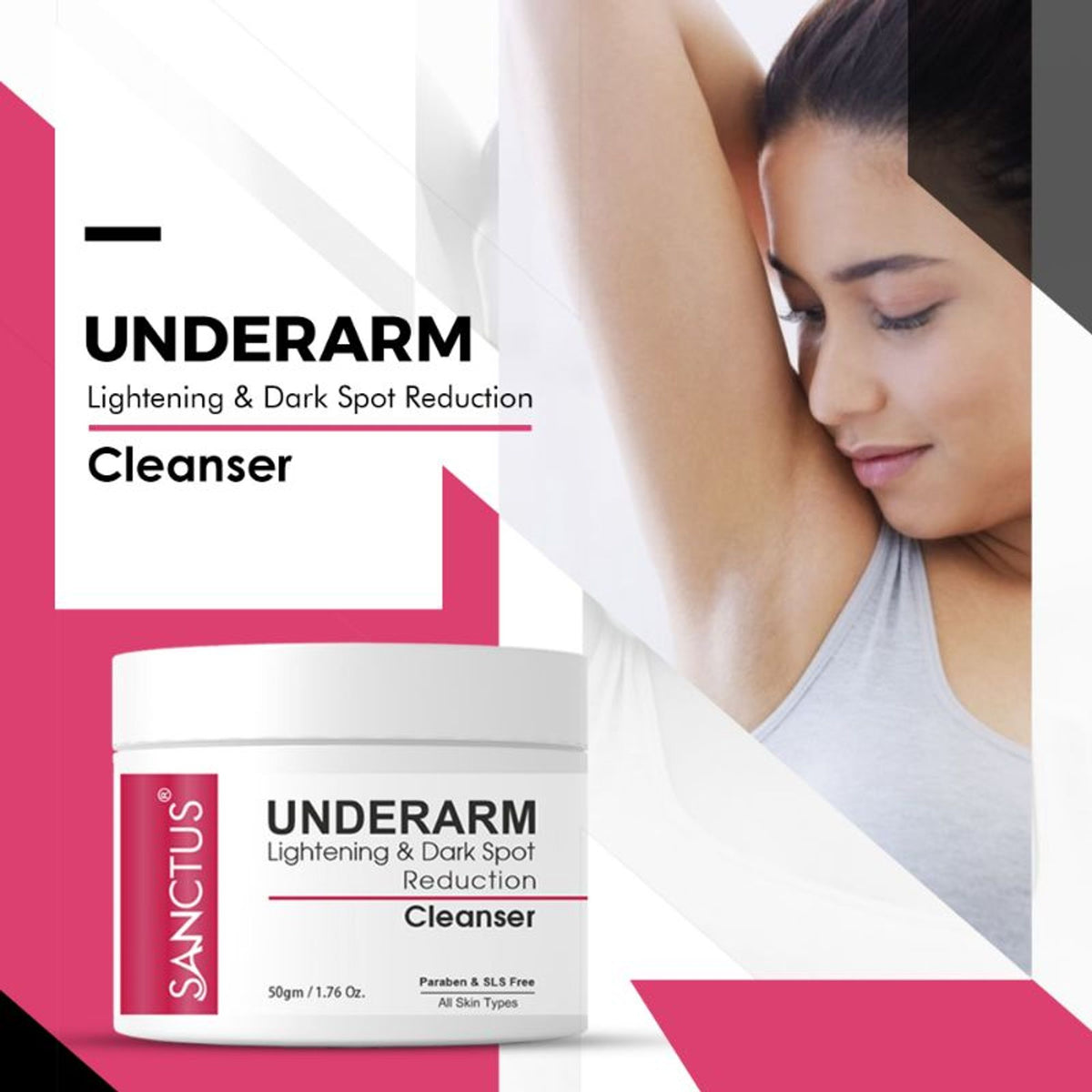 SANCTUS Underarm Lightening & Dark Spot Reduction Cleanser | Grocsy