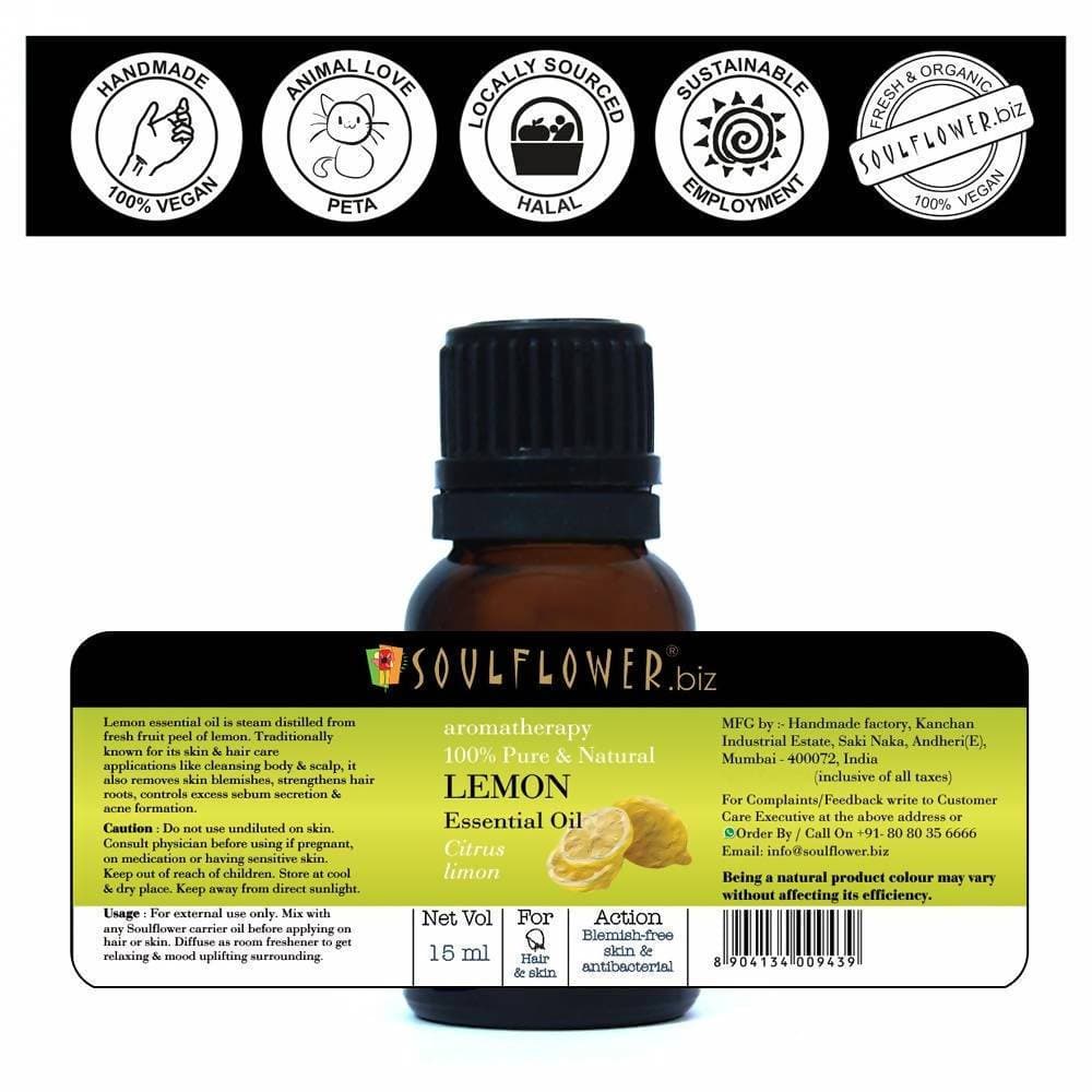 Soulflower Lemon Essential Oil | Grocsy