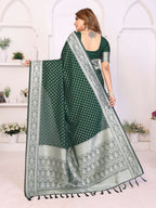 Aastha Fashion Green Georgette Silk Zari Weaving Saree | Grocsy