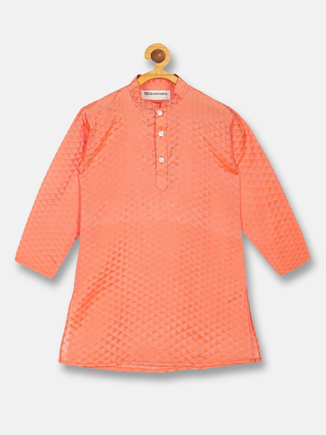 Sethukrishna Boys Orange Kurta with Dhoti Pants | Grocsy