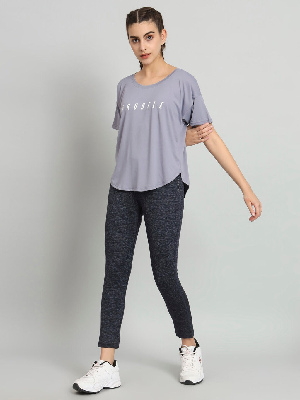 MKH Typography Printed Drop Shoulder Sleeves Dri-Fit Relaxed Fit T-shirt | Grocsy