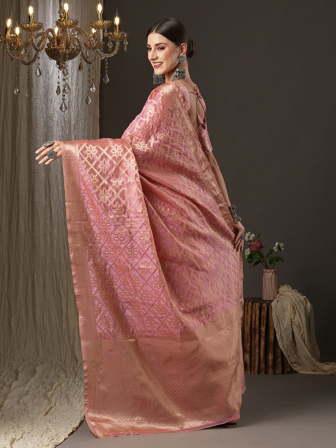 Saree Mall Ethnic Motifs Woven Design Zari Banarasi Traditional Sarees | Grocsy