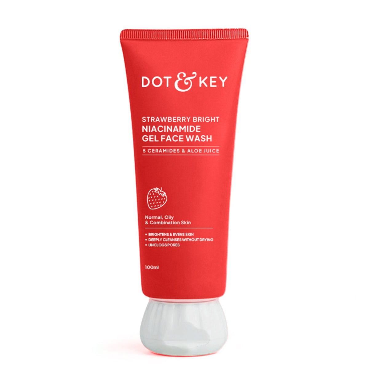 Dot & Key Strawberry Bright Niacinamide Gel Face Wash | Grocsy