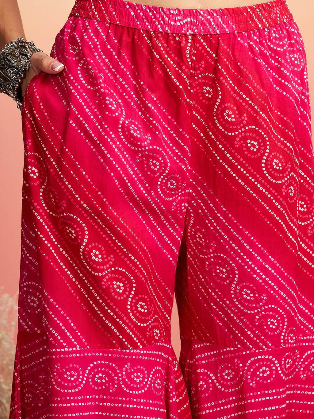 Sangria Floral Printed Pure Cotton Kurti With Sharara & Dupatta | Grocsy