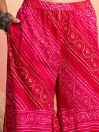 Sangria Floral Printed Pure Cotton Kurti With Sharara & Dupatta | Grocsy