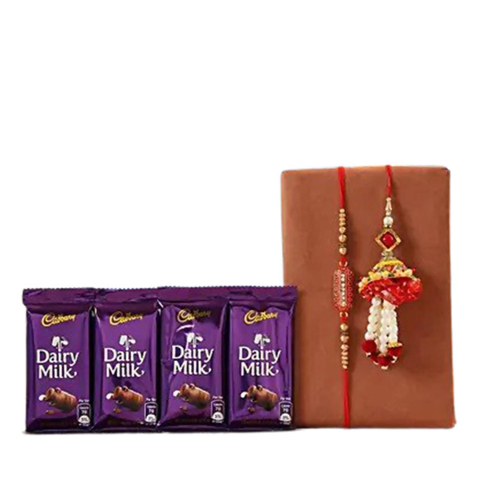 Capsule & Lumba Rakhi With Dairy Milk | Grocsy