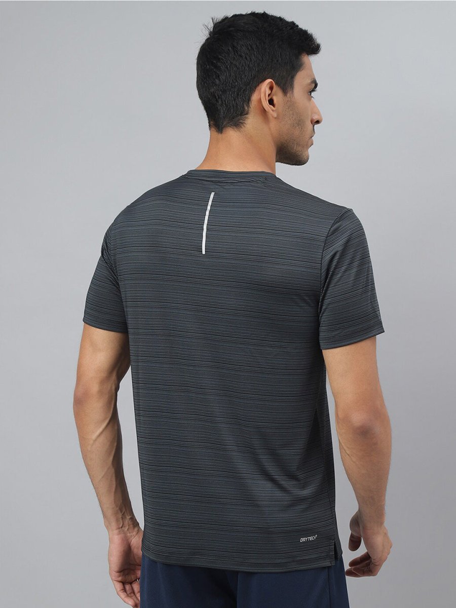 Alcis Striped Slim Fit Anti-Static T-Shirt | Grocsy