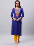 Souchii Women Beautiful Ethnic Motifs Yoke Design Mirror Work Kurta | Grocsy