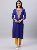 Souchii Women Beautiful Ethnic Motifs Yoke Design Mirror Work Kurta | Grocsy