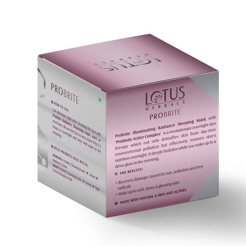 Lotus Herbals Probrite Illuminating Radiance Sleeping Mask | Grocsy