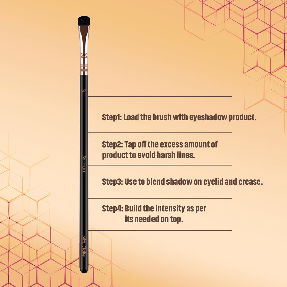 Miss Claire M21 - Smudger Brush - Rose Gold | Grocsy