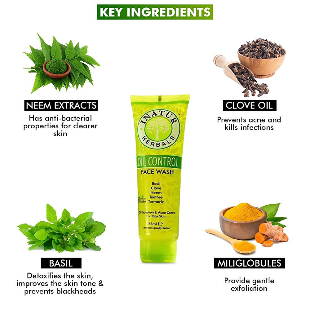 Inatur Oil Control Face Wash | Grocsy