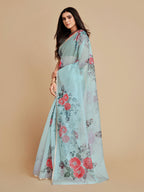 Sangria Women Blue Sarees | Grocsy