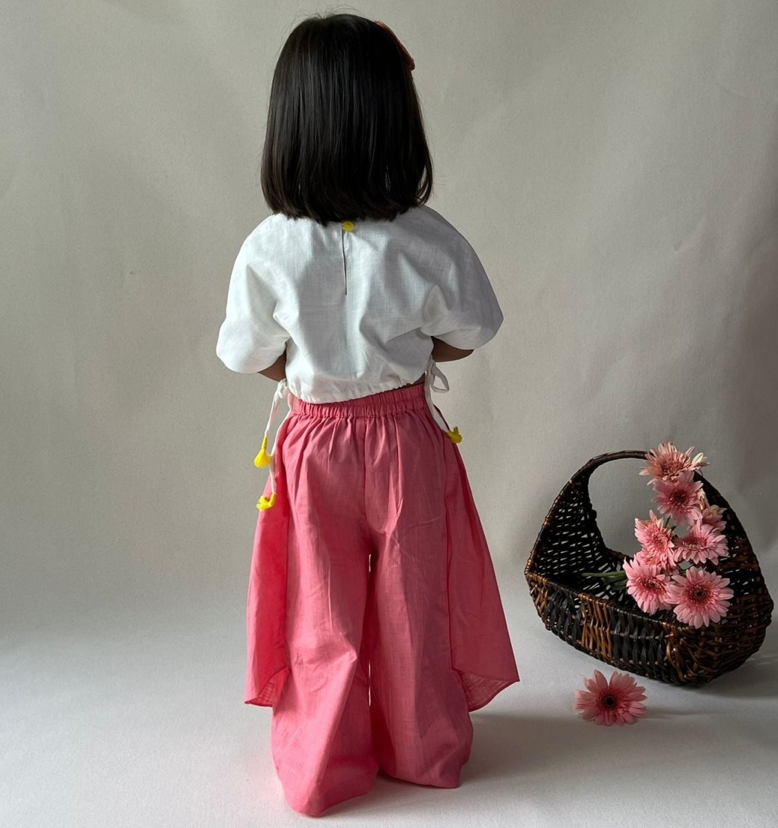 ArthLife Pink White Cycle Embroidered Co-Ord Set | Grocsy