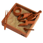Nesta Toys Sensory Wooden Toy Set with Montessori Tray - Beech Wood | Grocsy