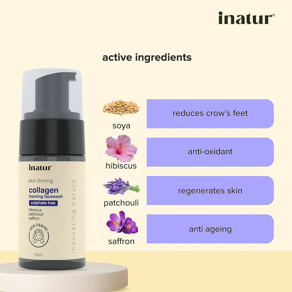 Inatur Collagen Foaming Face Wash | Grocsy