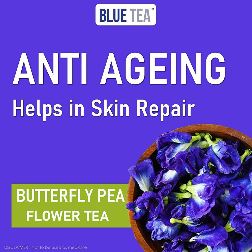 Butterfly Pea Ashwagandha Herbal Tea Bags | Grocsy