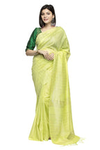 Mominos Fashion Light Parrot Green Color Bhagalpuri Saree | Grocsy