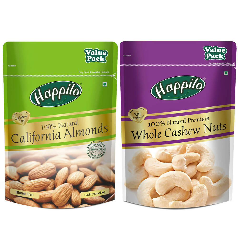 Happilo Premium Dry Fruit Combo (Almond & Cashews) | Grocsy