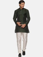 Sethukrishna Mens Green Kurta with Pyjamas | Grocsy