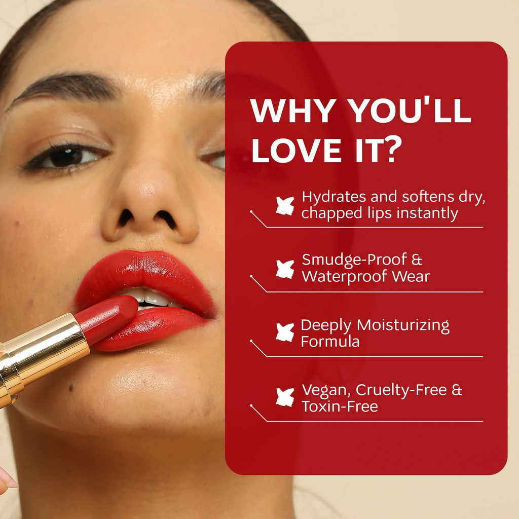 Dunamiss Dona Red Sheen Satin Lipstick | Grocsy