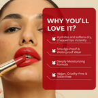 Dunamiss Dona Red Sheen Satin Lipstick | Grocsy