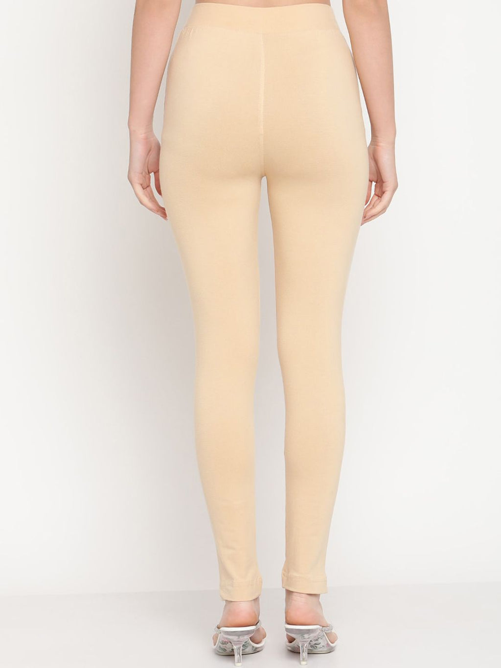 TAG 7 Women Beige & Maroon Pack of 2 Straight Fit Ankle-Length Leggings | Grocsy