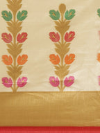 Saree Mall Beige & Cream-Coloured Printed Saree | Grocsy