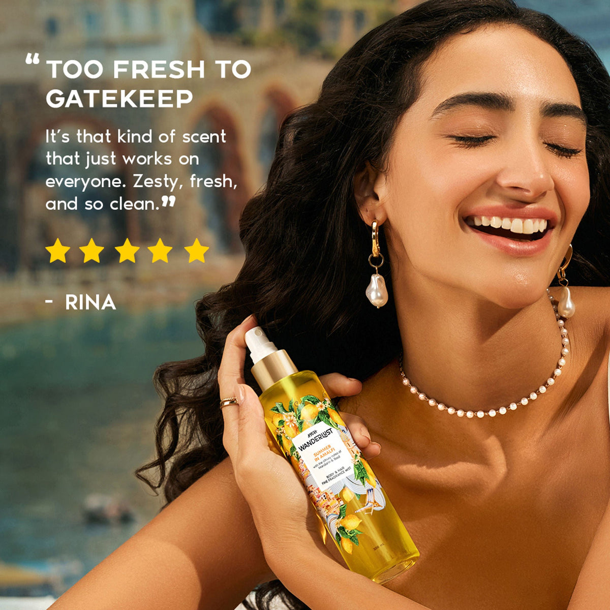 Wanderlust Fragrance Mist For Her - Summer In Amalfi | Grocsy
