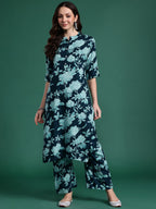 Indo Era Floral Printed Kurta with Palazzos | Grocsy
