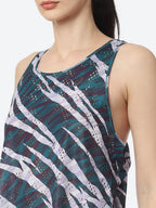 ASICS Ventilate Actibreeze Aop Women White Green Printed T-shirt | Grocsy