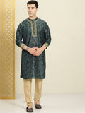 House of Pataudi Paisley Printed Rozana Kurta With Zari Detail | Grocsy