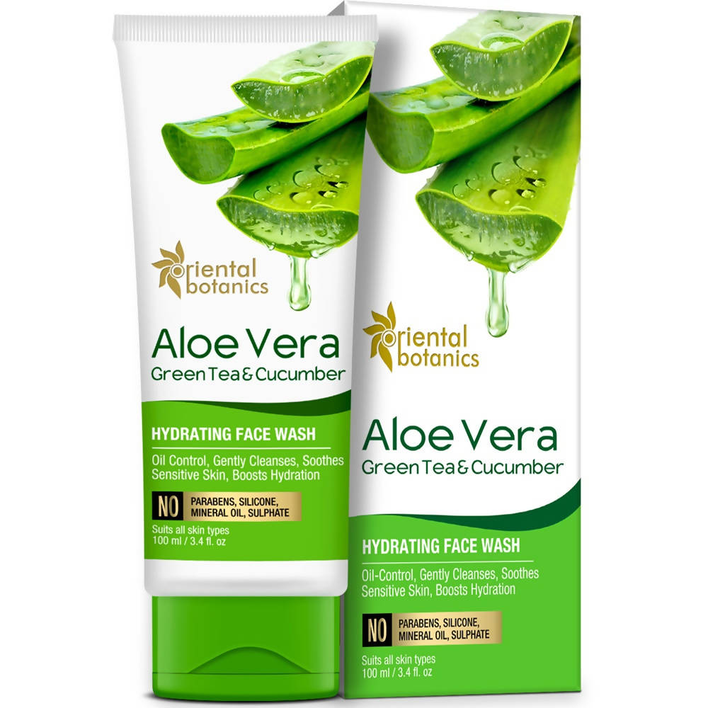 Oriental Botanics Aloe Vera, Green Tea & Cucumber Hydrating Face Wash | Grocsy