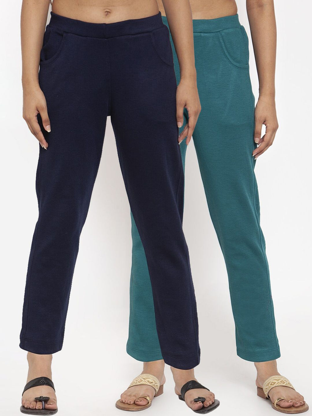 TAG 7 Women Pack of 2 Wool Blend Ankle-Length Leggings Pants | Grocsy