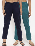 TAG 7 Women Pack of 2 Wool Blend Ankle-Length Leggings Pants | Grocsy