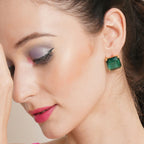 Jade Studs- Ruby Raang | Grocsy