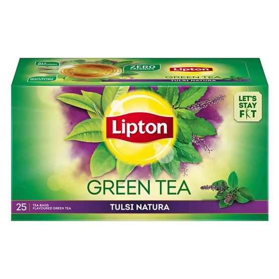 Lipton Tulsi Natura Green Tea Bags | Grocsy