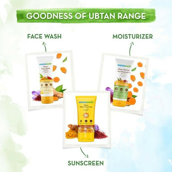 Mamaearth Ubtan Detan Sunscreen With Turmeric & Saffron For Sun Protection | Grocsy