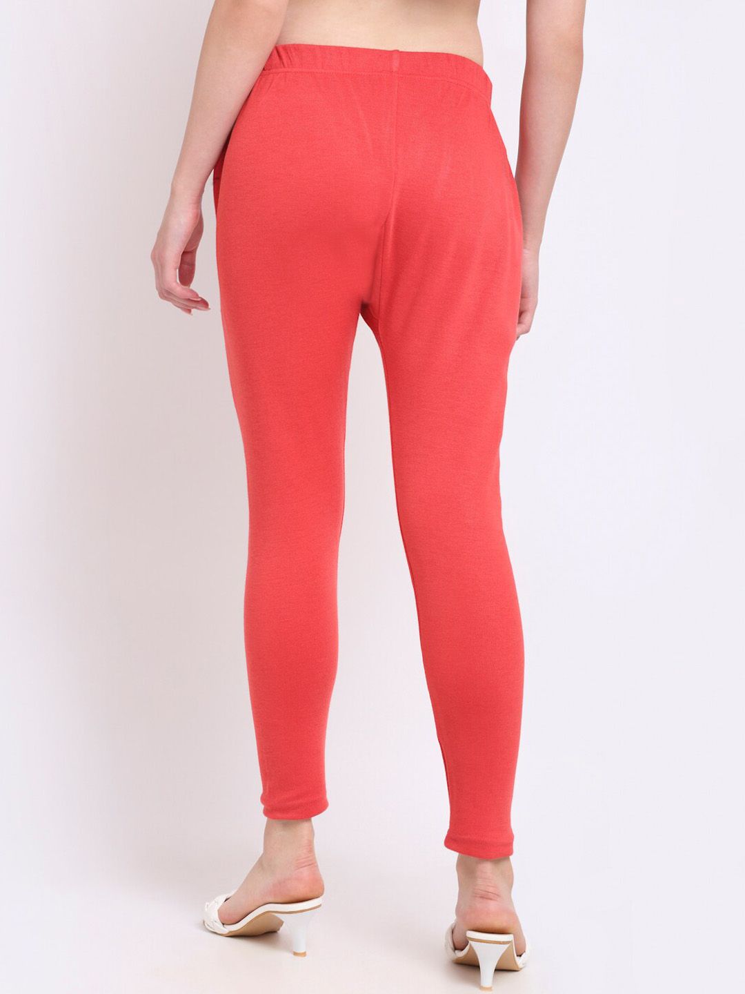 TAG 7 Women Pink Solid Woolen Leggings | Grocsy