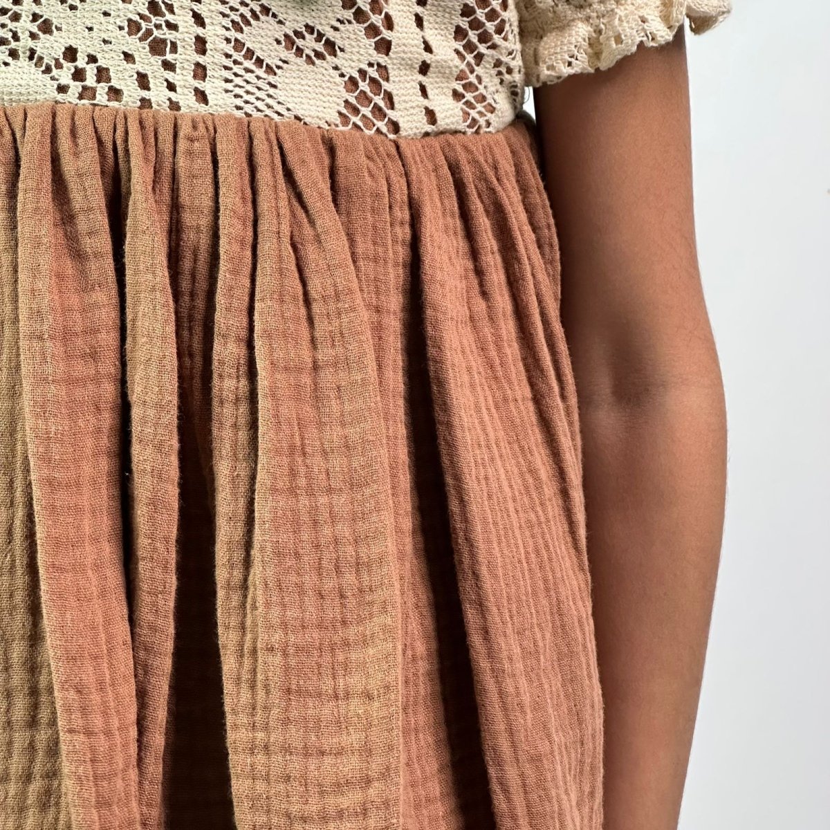 ArthLife Vintage Brown Fit And Flare Dress | Grocsy