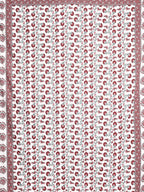 Urban Magic Pink & White Ethnic Motifs Cotton 104 TC King Bedsheet & 2 Pillow Covers | Grocsy