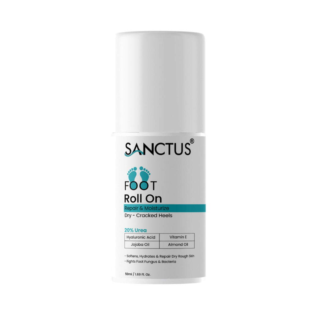 SANCTUS 20% Urea & Hyaluronic Foot Cream Roll On | Grocsy