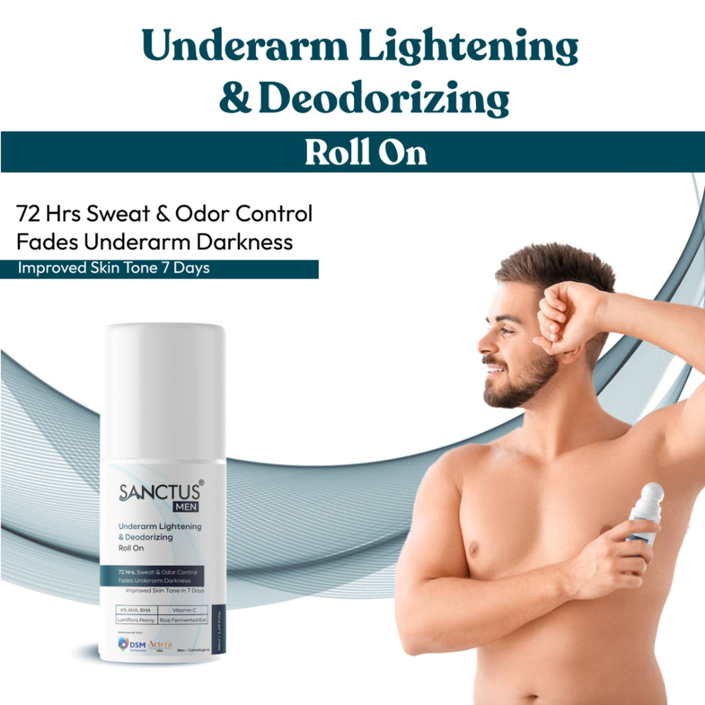 SANCTUS 6%AHA BHA Underarm Roll On For Men | Grocsy