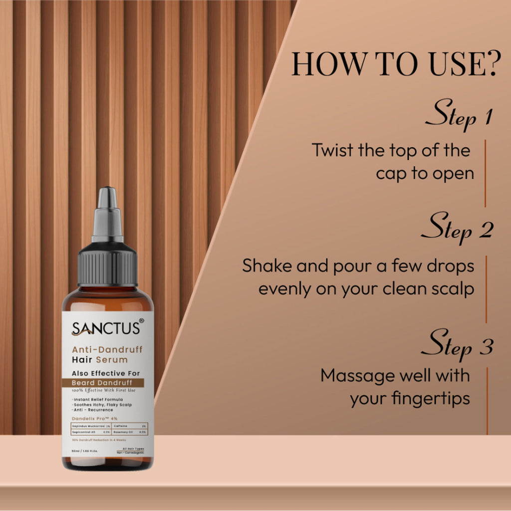 SANCTUS 4% Dandelix Pro Anti-Dandruff Hair Serum For Scalp | Grocsy