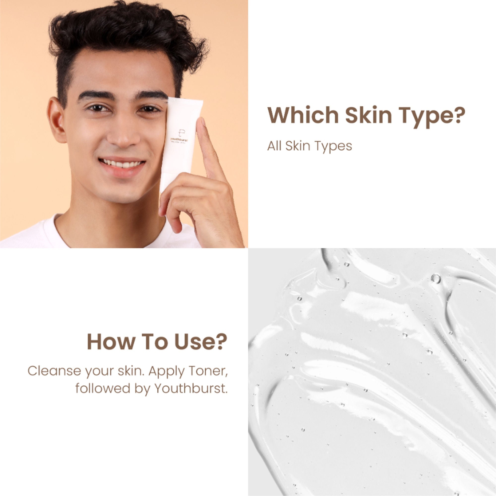 Personal Touch Skincare Youthburst Clinically Approved Anti-Ageing Water Creme Moisturiser For All Skin Types | Grocsy