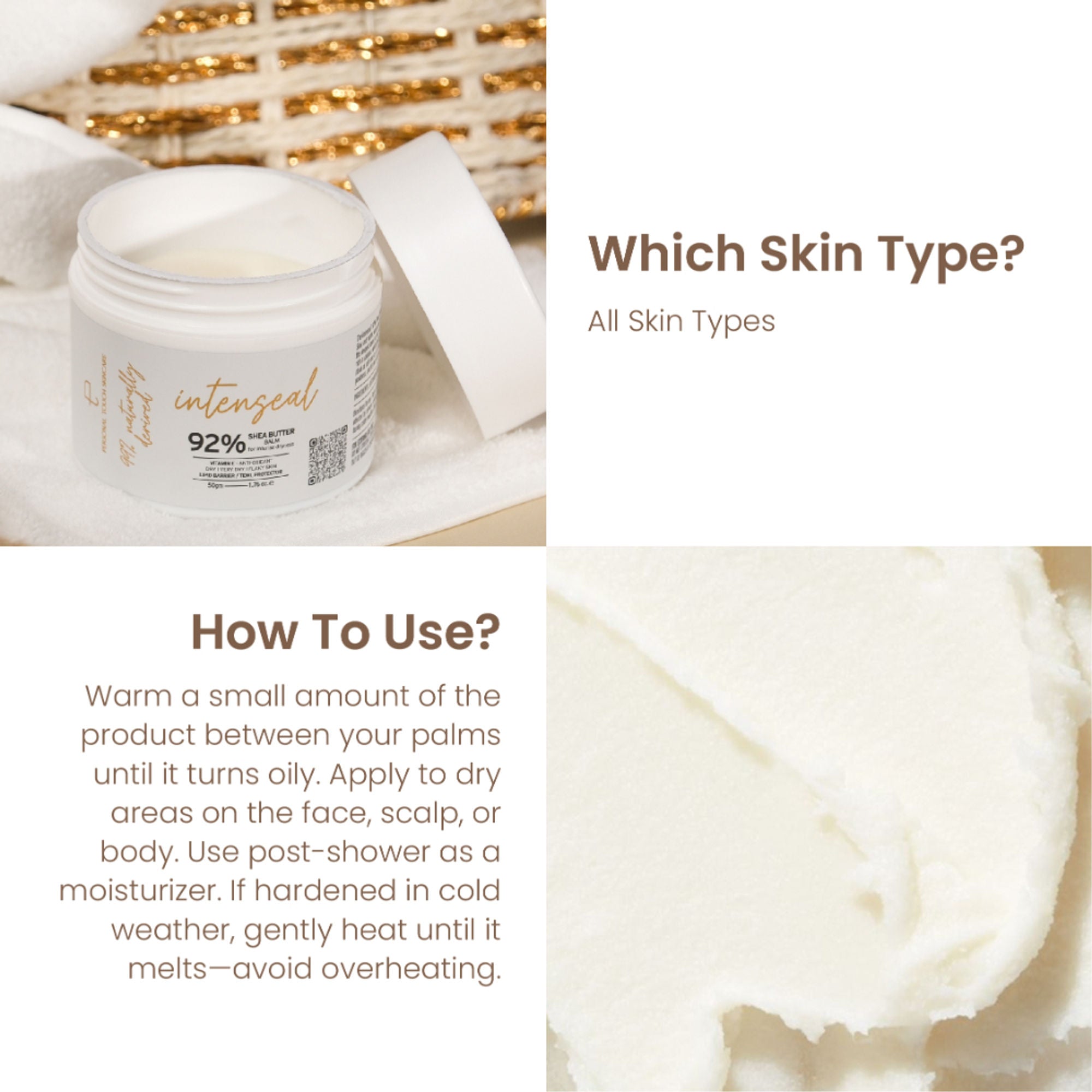 Personal Touch Skincare Intenseal Face & Body Balm For Extreme Dryness, Eczema, Psoriasis & Kid Safe | Grocsy