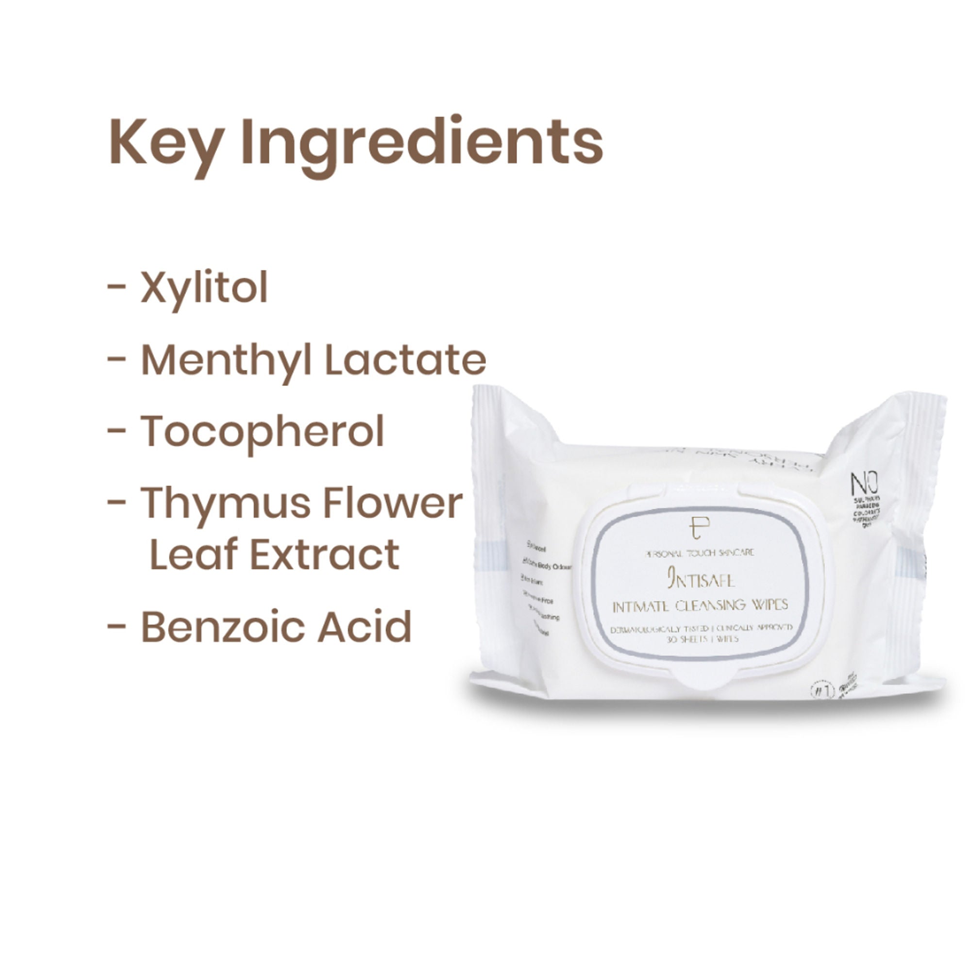 Personal Touch Skincare Skincare Intisafe Intimate Cleansing Wipes | Grocsy