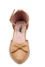 Tiny Bugs Girls Bow Embellished Ballerinas - Tan | Grocsy